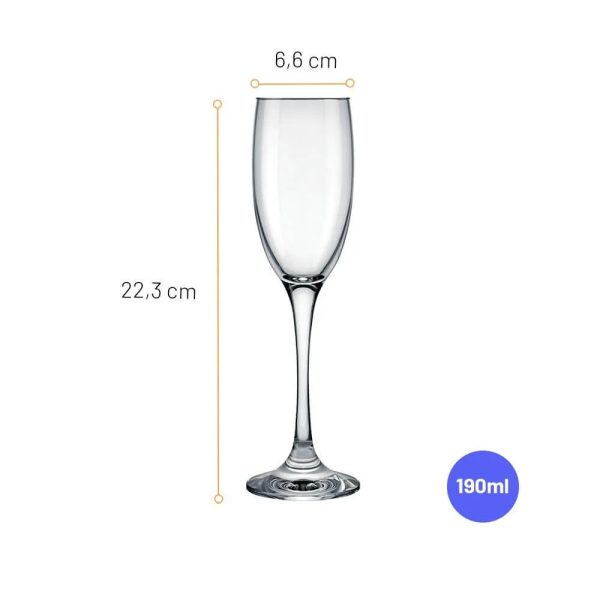 TAÇA CHAMPANHE BARONE 190ML - Imagem 2